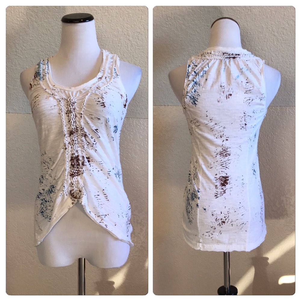 NWT, Free People, Cute Paint Splattered Tank!